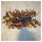 Autumn Floral Centerpiece with 3 Candle Holders