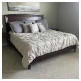Sleep Number Bed w/Dark Cherry Headboard - King