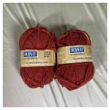 Bernat Germantown Red Acrylic Yarn 2 Skeins 50g