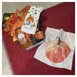 Fall Pumpkin Decor Collection Towels Candle