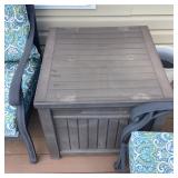 Outdoor Side Table/Storage Box Filled w/Pillows