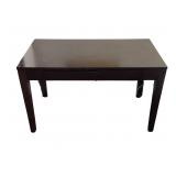 Dark Brown Wood Desk Table with Drawer