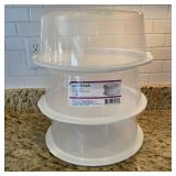 Surefresh Reusable Cake Containers Clear & White