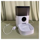 Automatic Pet Feeder White Black w Camera WiFi