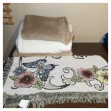 Woven Tapestry Throw & Plush Blankets Set