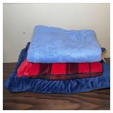 Plush Fleece Throw Blankets Set of Three