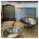 Stainless Steel Mixing Bowls Baking Sheets Rack