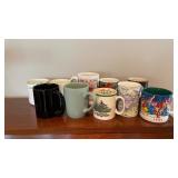 Ceramic Coffee Mugs Collection of 10 Assorted