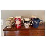 Ceramic Mug Collection Floral & Souvenir 8 Pieces