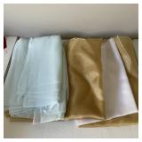 Sheer Organza Fabric Assortment Gold White Blue