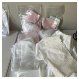 White & Pink Heirloom-Style Linens Eyelet Lace