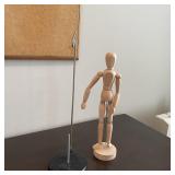 Wooden Artist Mannequin & Thread Stand