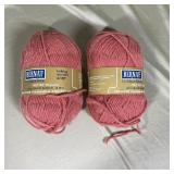 Bernat Germantown Pink Acrylic Yarn 2 Skeins