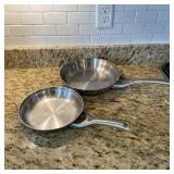 2 Calphalon Stainless Steel Induction Skillets
