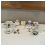 Ceramic Cups Saucers Sugar Bowl Creamer Set