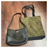 The Sak Black Leather Shoulder Bag & Tote Bag