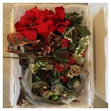 Christmas Floral Decor Poinsettias Holly Berries