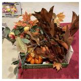 Fall Artificial Floral Decor Pumpkins Leaves