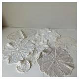 White Crocheted Doilies Collection Vintage
