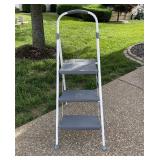 Cosco 3-Step Folding Step Ladder White Gray
