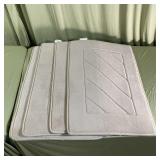 Memory Foam Bath Mat Set Beige 4 Piece