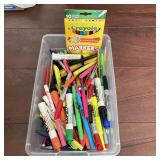 Markers Pens Highlighters Assorted Bin Collection