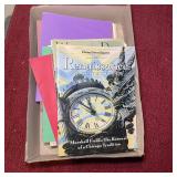 Box of vintage magazines and craft patterns