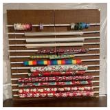Wrapping Paper Peg Board Organizer