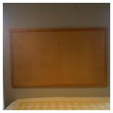 Large Wood Framed Cork Bulletin Board