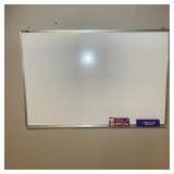 Wall-Mounted Whiteboard with Aluminum Frame