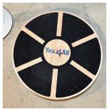 Yes4All Wood Balance Board Black Grip Surface