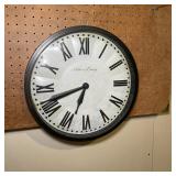 Arbor & Emery Round Wall Clock Roman Numerals