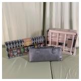 Bar Essentials Mixer Set, Wine Purse & Wood Crate