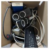 Mixed Electronics Lot Speakers Keyboard Power