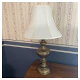 Brass Tone Table Lamp with Bell Shade, Traditional