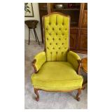 Vintage Tufted High-Back Armchair
