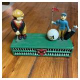 Cast Iron Birdie Putt Golf Mechanical Coin Bank
