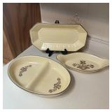 Pfaltzgraff Village Stoneware Divided Dish