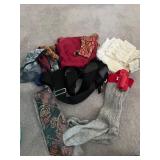 Vintage Accessories Lot Scarves Linens Socks Belt