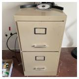 Two-Drawer Metal Vertical Filing Cabinet Beige