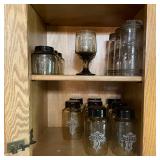Pfaltzgraff Vintage Smoky Brown Etched Glass Set