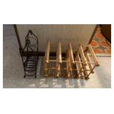 Wine Racks Wrought Iron and Wood Bottle Holders