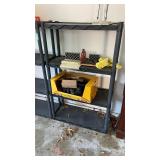 4-Tier Plastic Shelving Unit Storage Rack Gray