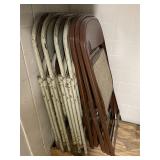 Vintage Metal Folding Chairs Set Mixed Lot Indoor