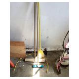 Lot of Three Long-Handle Brooms Push Sweep