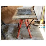Universal Table Saw Stand Folding Red Steel Legs