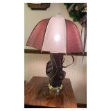 Dura Golf Bag Table Lamp Burgundy Leather 1970s
