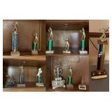 Vintage Golf & Bowling Trophy Collection Lot