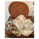 Vintage Floral Fabric Placemats Two Pattern Sets