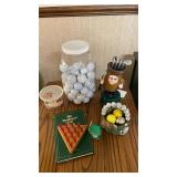 Golf Balls, Decor & Novelty Lot w/ Nutcracker